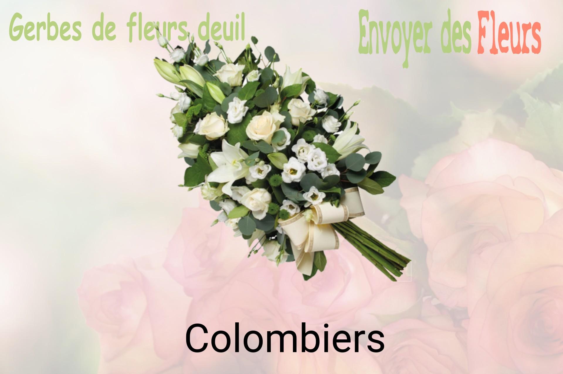 Gerbe de fleurs de deuil livrée à Colombiers